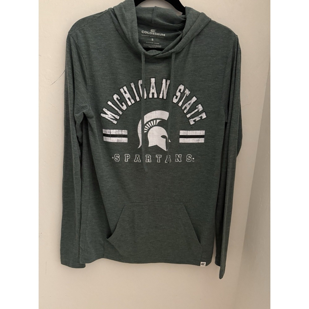 Michigan State Spartans Men's Lightweight Hoodie With Kangaroo Pockets -S-NWT